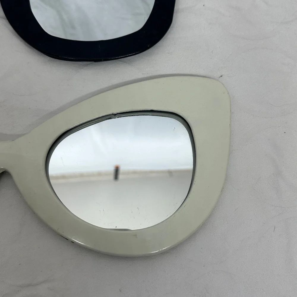 Cute Black and White Mirror Glasses Perfect Home Decor